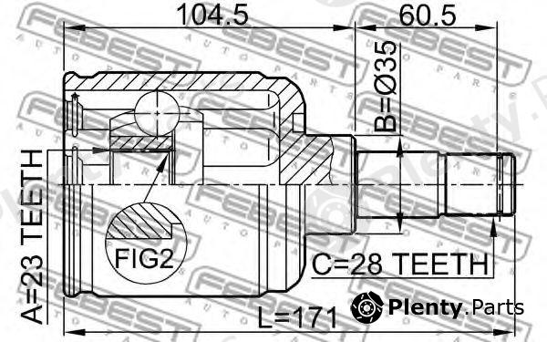  FEBEST part 0511GEMTLH Joint, drive shaft