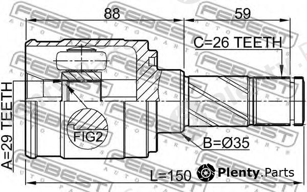  FEBEST part 0511-M2ATLH (0511M2ATLH) Joint, drive shaft