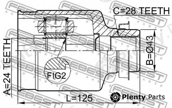  FEBEST part 0511-MZ5ATRH (0511MZ5ATRH) Joint, drive shaft