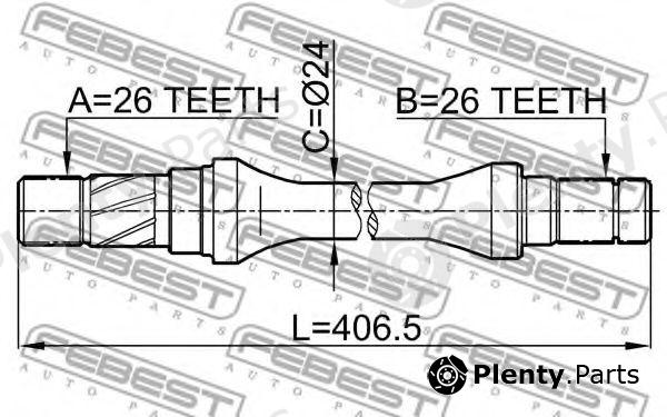  FEBEST part 0512626GD Drive Shaft
