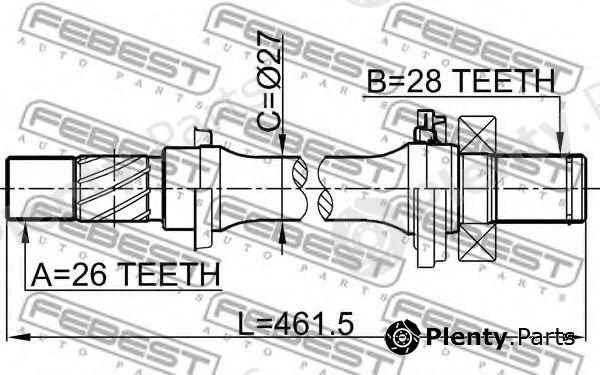  FEBEST part 0512-M316AT (0512M316AT) Drive Shaft