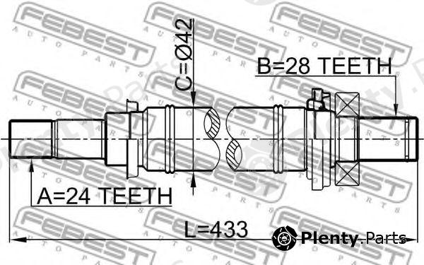  FEBEST part 0512-M316MT (0512M316MT) Drive Shaft