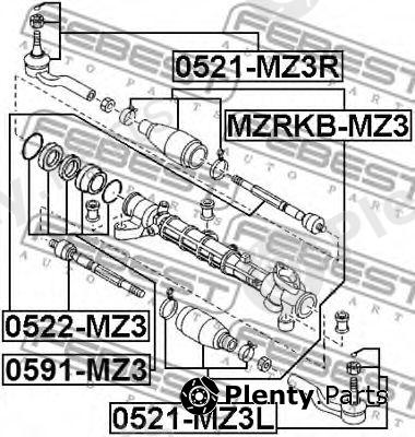 FEBEST part 0522-MZ3 (0522MZ3) Tie Rod Axle Joint