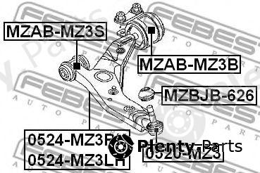  FEBEST part 0524-MZ3RH (0524MZ3RH) Track Control Arm