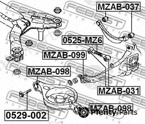  FEBEST part 0525MZ6 Track Control Arm