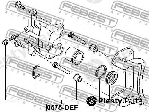  FEBEST part 0575-DEF (0575DEF) Repair Kit, brake caliper