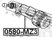  FEBEST part 0580MZ3 Slave Cylinder, clutch