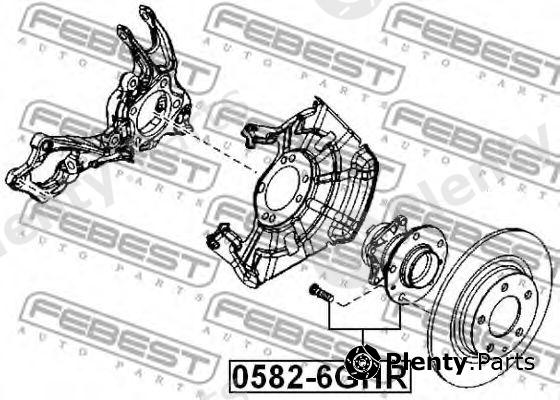  FEBEST part 0582-6GHR (05826GHR) Wheel Hub