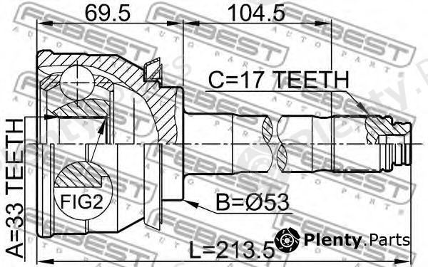  FEBEST part 0610007 Joint, drive shaft