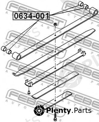  FEBEST part 0634001 Bush, leaf spring