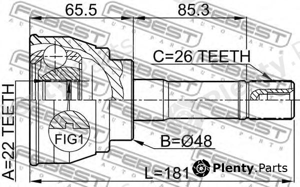  FEBEST part 0710012 Joint, drive shaft