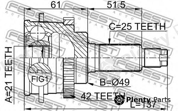  FEBEST part 0710018A42 Joint, drive shaft