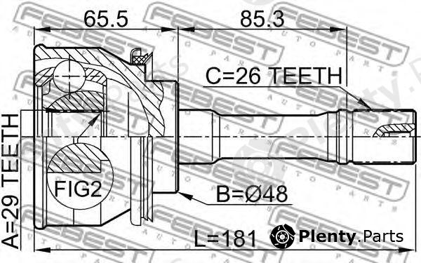  FEBEST part 0710GVSQ Joint, drive shaft