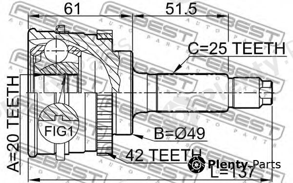  FEBEST part 0710SY415A42 Joint, drive shaft