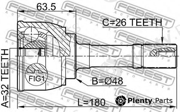  FEBEST part 0710XL7 Joint, drive shaft