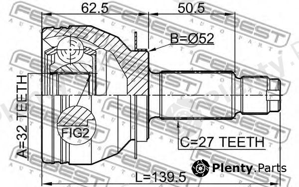  FEBEST part 0810B13MT Joint, drive shaft