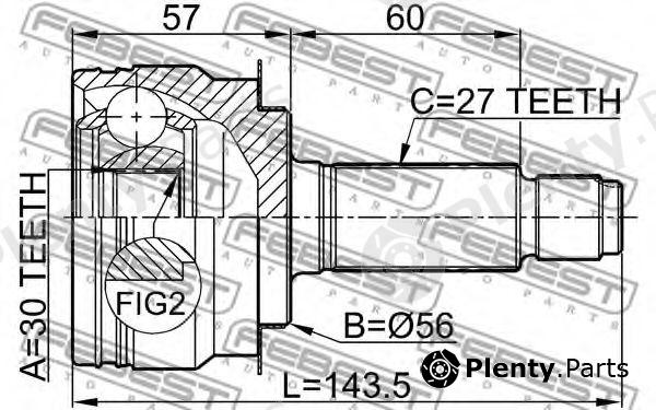 FEBEST part 0810B9 Joint, drive shaft
