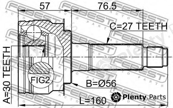  FEBEST part 0810B9R Joint, drive shaft