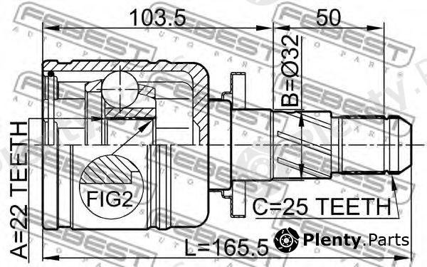  FEBEST part 0811-B9R (0811B9R) Joint, drive shaft