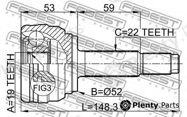  FEBEST part 1010AV Joint, drive shaft