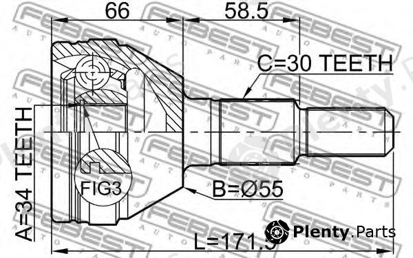  FEBEST part 1010-CAP (1010CAP) Joint, drive shaft