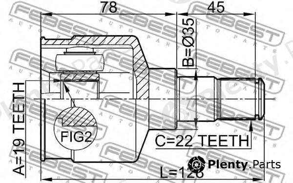  FEBEST part 1011-AV (1011AV) Joint, drive shaft