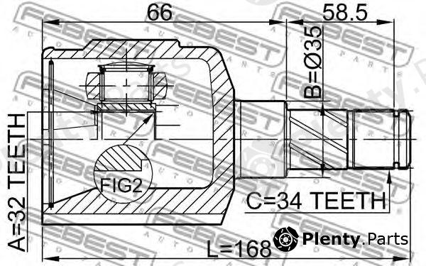  FEBEST part 1011-EVMTLH (1011EVMTLH) Joint, drive shaft