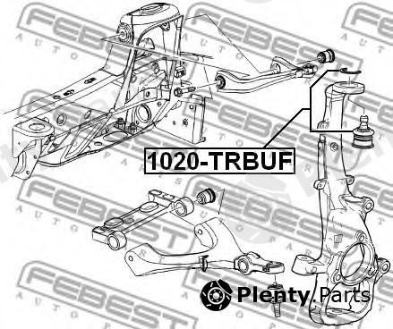  FEBEST part 1020-TRBUF (1020TRBUF) Ball Joint
