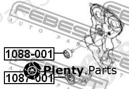  FEBEST part 1087-001 (1087001) Tensioner Pulley, v-ribbed belt