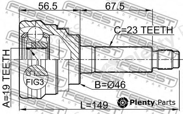  FEBEST part 1110M100 Joint, drive shaft