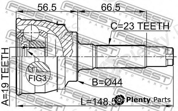  FEBEST part 1110TICO Joint, drive shaft