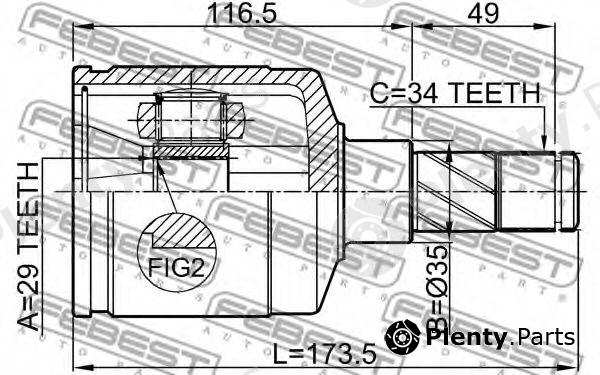  FEBEST part 1111-ESP (1111ESP) Joint, drive shaft