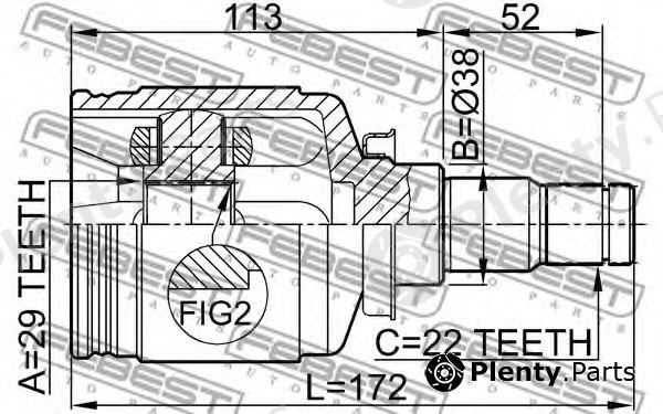  FEBEST part 1111J200 Joint, drive shaft