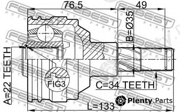  FEBEST part 1111NEX Joint, drive shaft