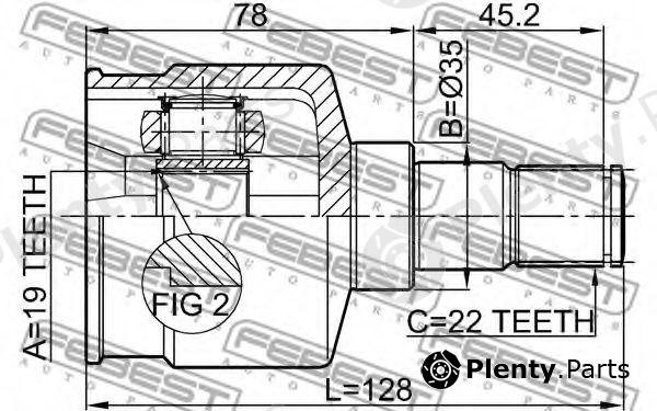  FEBEST part 1111-SPA (1111SPA) Joint, drive shaft