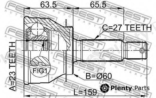  FEBEST part 1210-006 (1210006) Joint, drive shaft