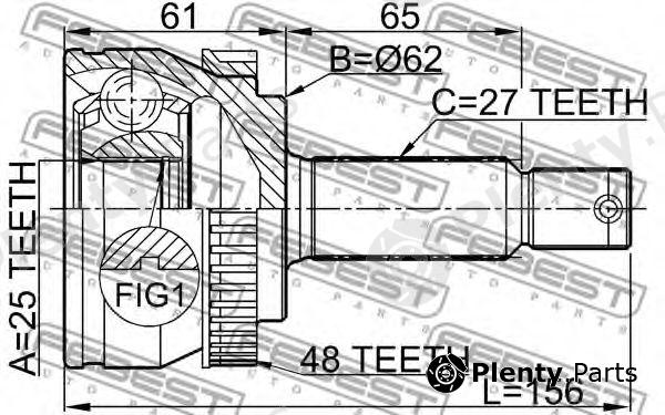  FEBEST part 1210-TUCA48 (1210TUCA48) Joint, drive shaft