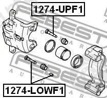  FEBEST part 1274LOWF1 Guide Bolt, brake caliper