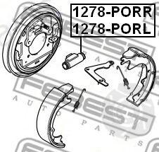  FEBEST part 1278PORL Wheel Brake Cylinder