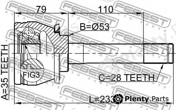  FEBEST part 1410-MUS (1410MUS) Joint, drive shaft