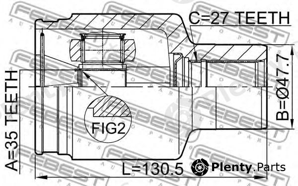  FEBEST part 1411-MUS (1411MUS) Joint, drive shaft