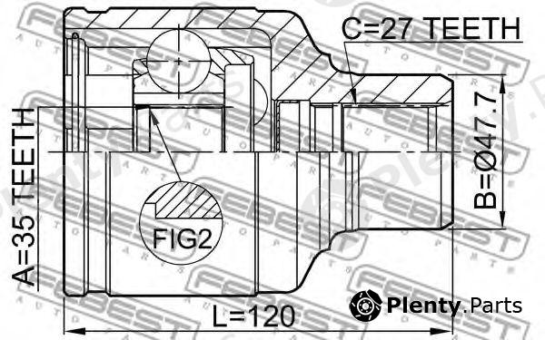  FEBEST part 1411-REXI (1411REXI) Joint, drive shaft