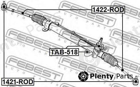  FEBEST part 1421-ROD (1421ROD) Tie Rod End