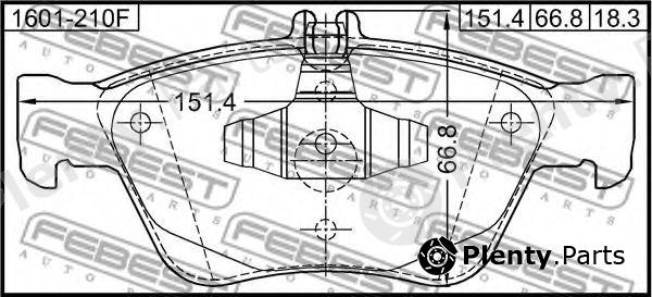  FEBEST part 1601-210F (1601210F) Brake Pad Set, disc brake