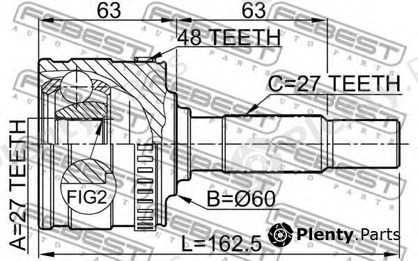 FEBEST part 1610801A48 Joint, drive shaft