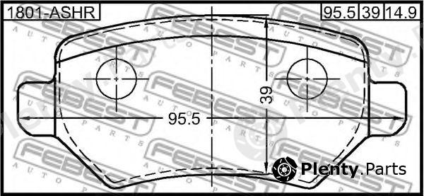  FEBEST part 1801-ASHR (1801ASHR) Brake Pad Set, disc brake
