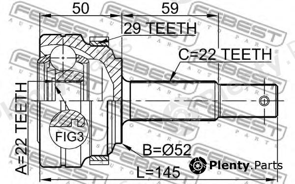  FEBEST part 1810211A29 Joint, drive shaft