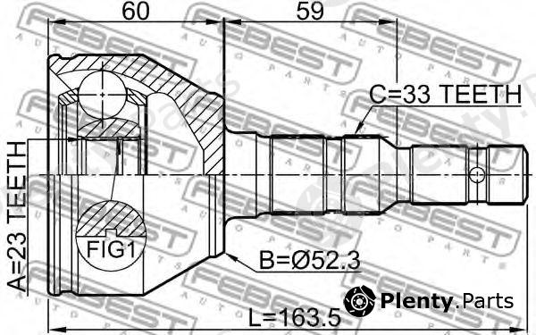  FEBEST part 1810-MERB (1810MERB) Joint, drive shaft