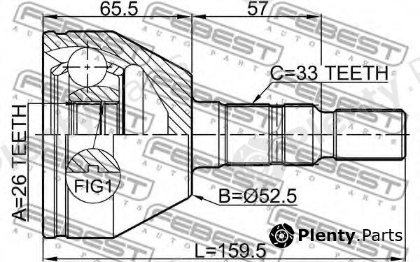  FEBEST part 1810-Z20 (1810Z20) Joint, drive shaft