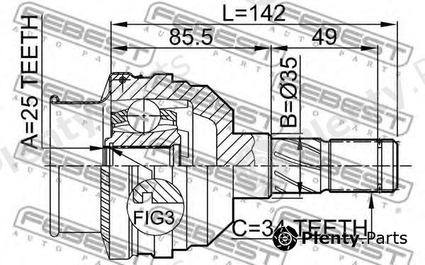  FEBEST part 18115003 Joint, drive shaft